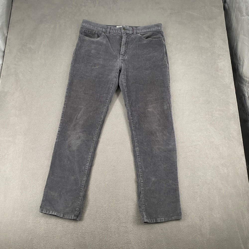 Jos. A. Bank 1905 Tailored Fit Gray Corduroy Pants Mens 35x32 Cotton Stretch